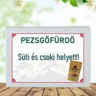 Feliratos pezsgő fürdőpor -Süti és csoki helyett