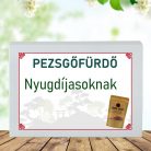 Feliratos pezsgő fürdőpor -Nyugdíjasoknak